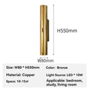 Axyaa Copper LED Wall Lamp: Elegant American Home Decor Light for Living Room, Bedroom, Hallways