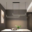 Axyaa Gold LED Strip Chandelier for Modern Kitchen Decor