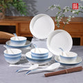 Axyaa Gradient Ceramic Bowl & Plate Set: Enhance Dining Experience for Home & Hotels