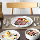 Axyaa Luna Marble Porcelain Dinnerware Set for 4