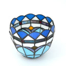 Axyaa 6 Inch Stained Glass Mediterranean Style Lampshade for Fan, Wall, or Chandelier
