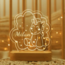 Axyaa Personalized Kids USB Night Light and Name Lamp for Nursery Bedroom Wall Decor