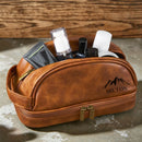 Axyaa Leather Toiletry Bag: Large Organizer with Hanging Hook - Men's Travel Gift