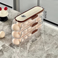 Axyaa Refrigerator Egg Organizer: Sliding Carton & Automatic Roller for Kitchen Countertop