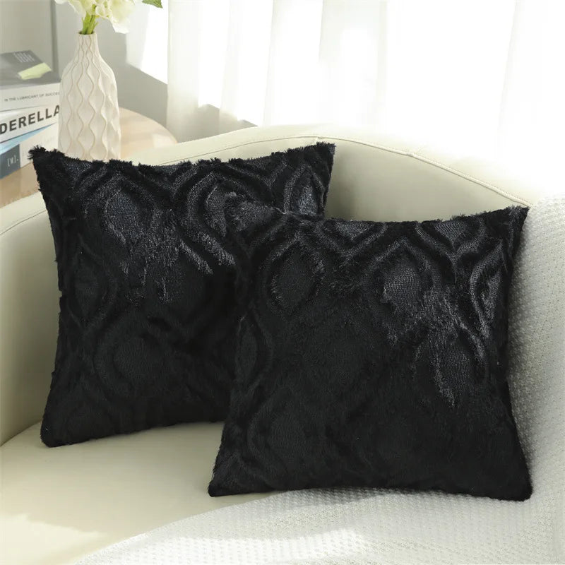 Axyaa Plush Cotton Pillow Covers for Home Decor.