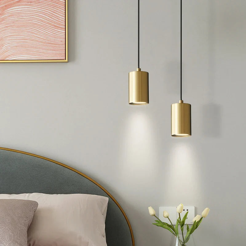 Golden Nordic Style Pendant lamp for Bedroom, Study, and Living Room by Axya