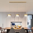 Axyaa Nordic Black Gold Crystal Chandelier - Three-Head Pendant LED Light for Kitchen Island