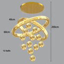 Axyaa Crystal Chandelier Stair Pendant Lamp Living Room Pendant Lights