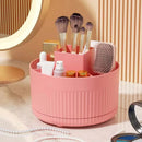 Axyaa Makeup Brush Holder Box, Rotating Brush Storage Cup - 5 Slots