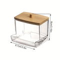 Axyaa Clear Cotton Swabs & Pads Holder Dispenser, Bathroom Organizer & Art Supplies Container
