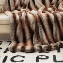 Axyaa Chinchilla Faux Fur Throw Blanket - Soft & Luxurious Sofa Cover