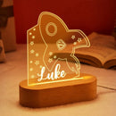 Axyaa Personalized Kids USB Night Light and Name Lamp for Nursery Bedroom Wall Decor