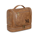 Axyaa Men's Business Toiletry Bag: Large Capacity PU Leather Travel Organizer