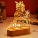 Axyaa Personalized Kids USB Night Light and Name Lamp for Nursery Bedroom Wall Decor