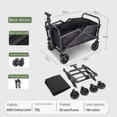 Axyaa Heavy-Duty Foldable Garden Cart with Wheels - Large Capacity for Shopping and Camping