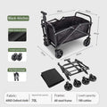 Axyaa Garden Cart: Large Capacity 4-Wheel Foldable Grocery Cart for Shopping and Camping