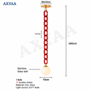 Axyaa Glass Chain Pendant Light for Restaurant, Clothing Store, and Children's Room