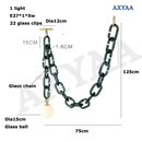 Axyaa Glass Chain Pendant Light for Restaurant, Clothing Store, and Children's Room