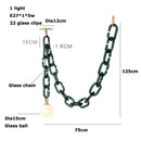 Axyaa Glass Chain Pendant Light for Restaurant, Clothing Store, and Children's Room
