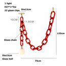 Axyaa Glass Chain Pendant Light for Restaurant, Clothing Store, and Children's Room