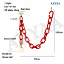 Axyaa Glass Chain Pendant Light for Restaurant, Clothing Store, and Children's Room