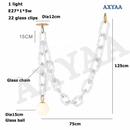 Axyaa Glass Chain Pendant Light for Restaurant, Clothing Store, and Children's Room