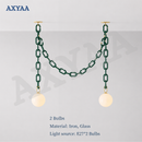 Axyaa Glass Chain Pendant Light for Restaurant, Clothing Store, and Children's Room
