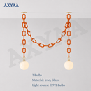 Axyaa Glass Chain Pendant Light for Restaurant, Clothing Store, and Children's Room