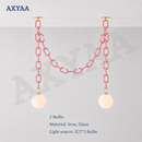 Axyaa Glass Chain Pendant Light for Restaurant, Clothing Store, and Children's Room