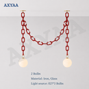 Axyaa Glass Chain Pendant Light for Restaurant, Clothing Store, and Children's Room