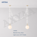 Axyaa Glass Chain Pendant Light for Restaurant, Clothing Store, and Children's Room