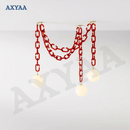 Axyaa Glass Chain Pendant Light for Restaurant, Clothing Store, and Children's Room