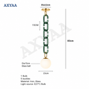 Axyaa Glass Chain Pendant Light for Restaurant, Clothing Store, and Children's Room