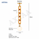 Axyaa Glass Chain Pendant Light for Restaurant, Clothing Store, and Children's Room