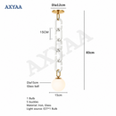 Axyaa Glass Chain Pendant Light for Restaurant, Clothing Store, and Children's Room