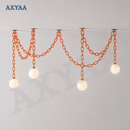 Axyaa Glass Chain Pendant Light for Restaurant, Clothing Store, and Children's Room