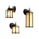 Axyaa Outdoor Waterproof Wall Light, Glass Courtyard Retro Wall Sconces