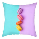 Axyaa Biscuits Cake Print Decor Pillow Cover for Home Sofa Decoration