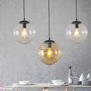 Axyaa Glass Ball Pendant Light Industrial Hanging Lamp Retro Loft Decor Fixtures