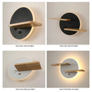Axyaa Nordic LED Wall Lamp with USB Charging Port and Switch