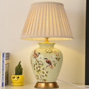 Axyaa Chinese Style Ceramic Table Lamp - Home Decor Flower & Bird Design