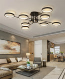 Axyaa Modern LED Chandelier with Remote Control - Ceiling Lighting for Home