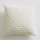 Axyaa Fish Scale Cushion Cover in Pink Grey Cream Yellow Blue Square Pattern