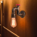 Axya Iron Pipe Wall Lamp E27 Industrial Vintage Light Loft Bar Decor Fixtures