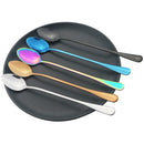 Axyaa 4-Piece Colorful Long Handle Spoon Set for Coffee, Tea, Desserts, and Juice