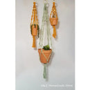 Boho Macrame Plant Hanger Tapestry | Extra Long Net Pocket for Indoor Plants by Axyaa