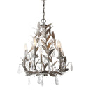 Axyaa Vintage Metal Chandelier with Crystal Lustre - Classic Country Style Hallway Hanging Lights