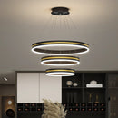 Axyaa Modern Art Loft Chandelier for Living Room, Kitchen, Hallway - Circle Pendant Lighting
