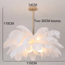 Axyaa Nordic Luxury LED Ostrich Feather Pendant Light