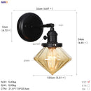Axyaa Glass Ball Industrial Wall Sconce Black Loft Hallway Stair Bathroom Mirror Light